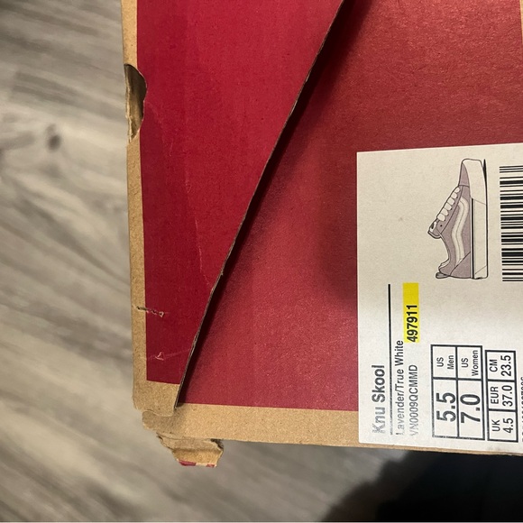 Vans Purple and White Knu Skool - Picture 5 of 5